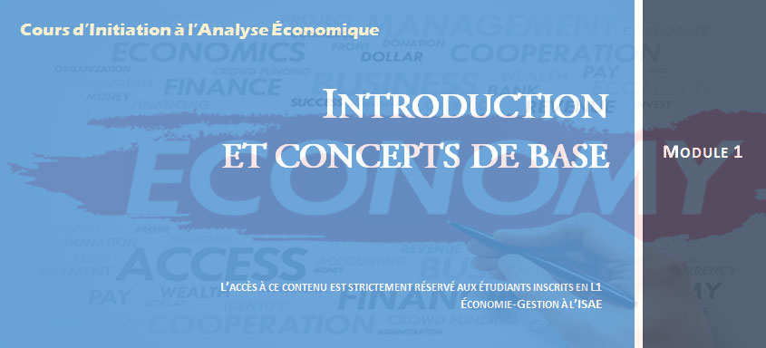 Les supports du cours d’Initiation à l’Analyse Économique ont été mis à jour